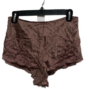 Y2K Victoria’s Secret Purple Lace Trim Silk Shorts